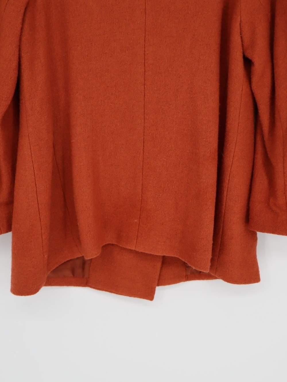 Talbots Woman Coat 14W Burnt Orange Wool Blend Oversized Collar Plus Size Warm - Picture 13 of 16